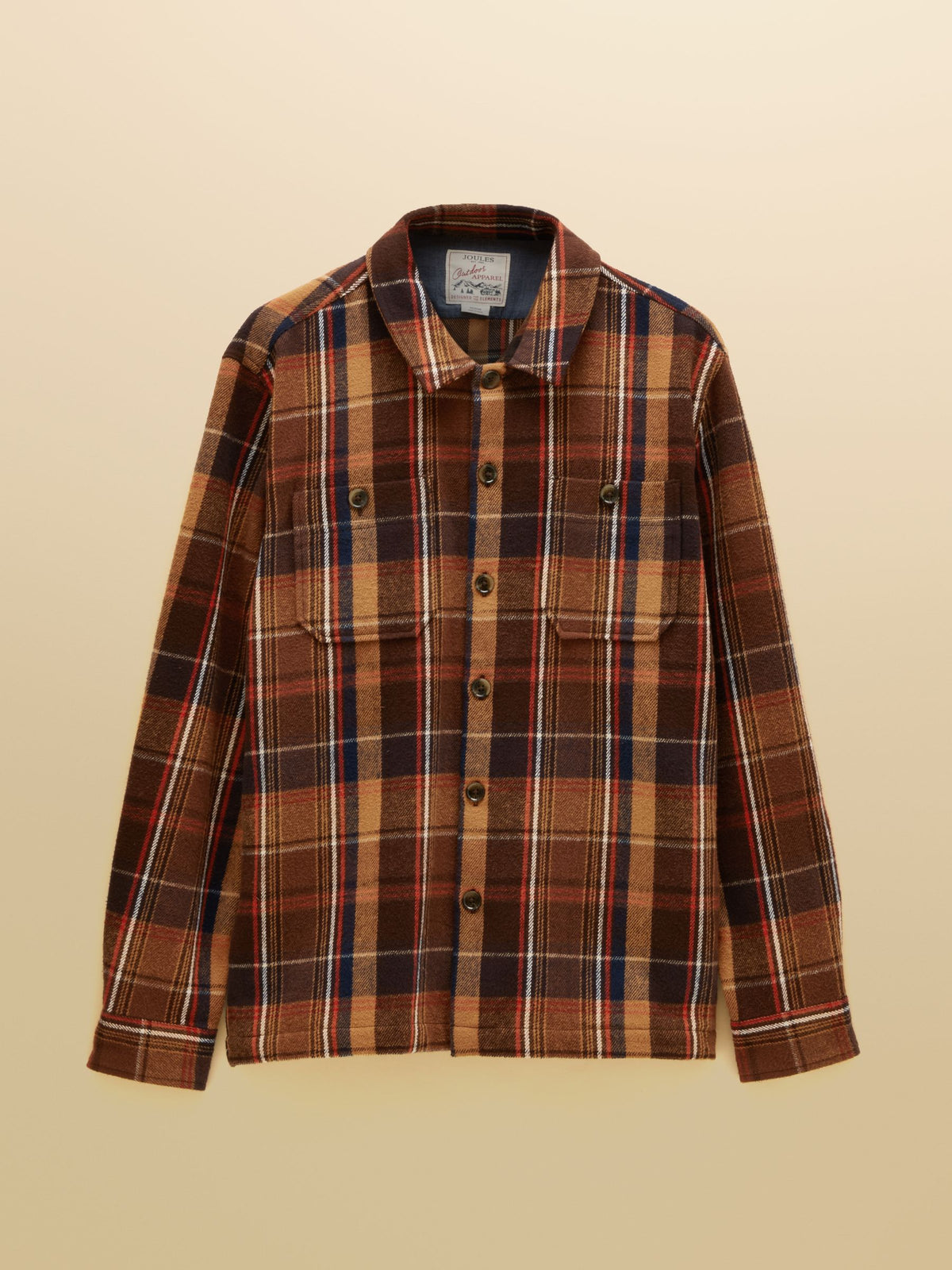 Brown Check Flannel Overshirt