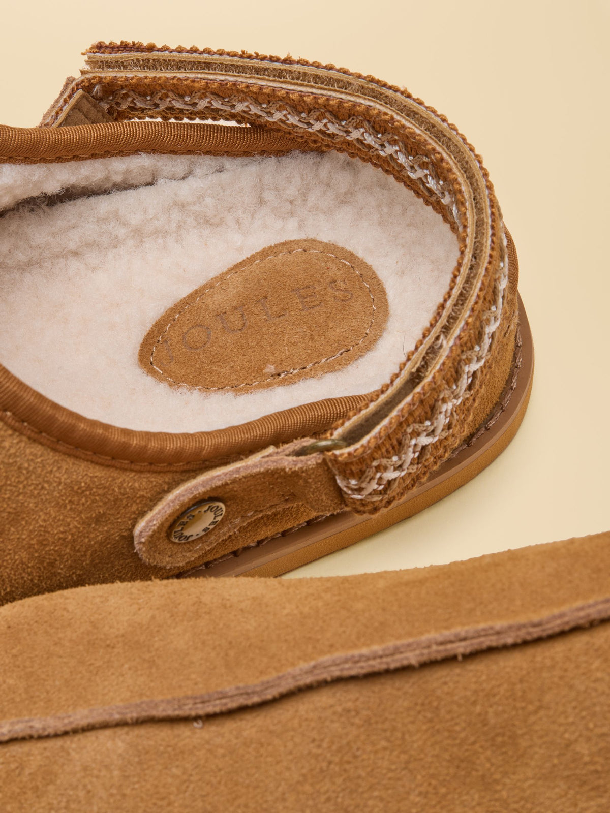 Chestnut Brown Suede Faux Fur Lined Clogs