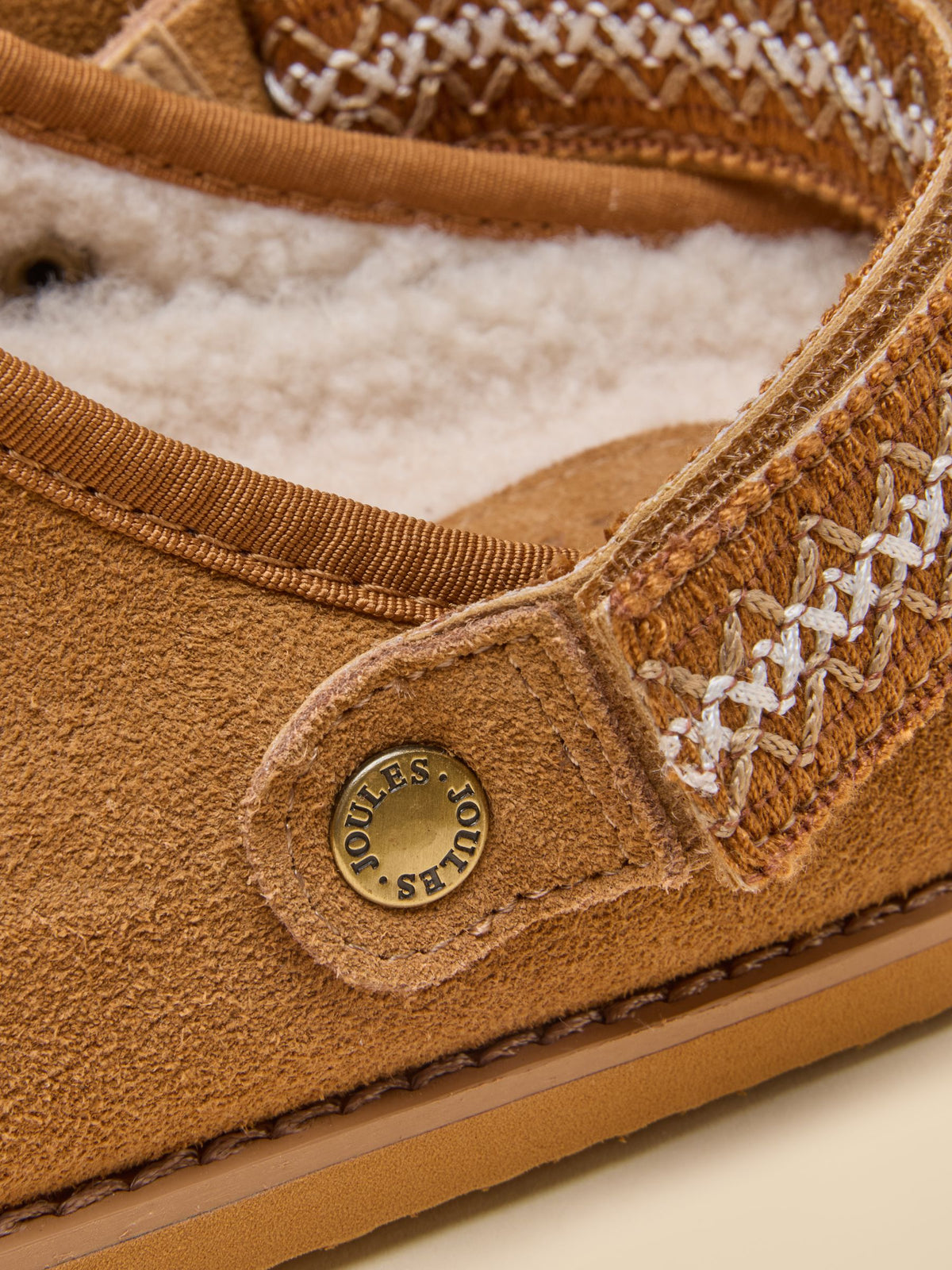 Chestnut Brown Suede Faux Fur Lined Clogs