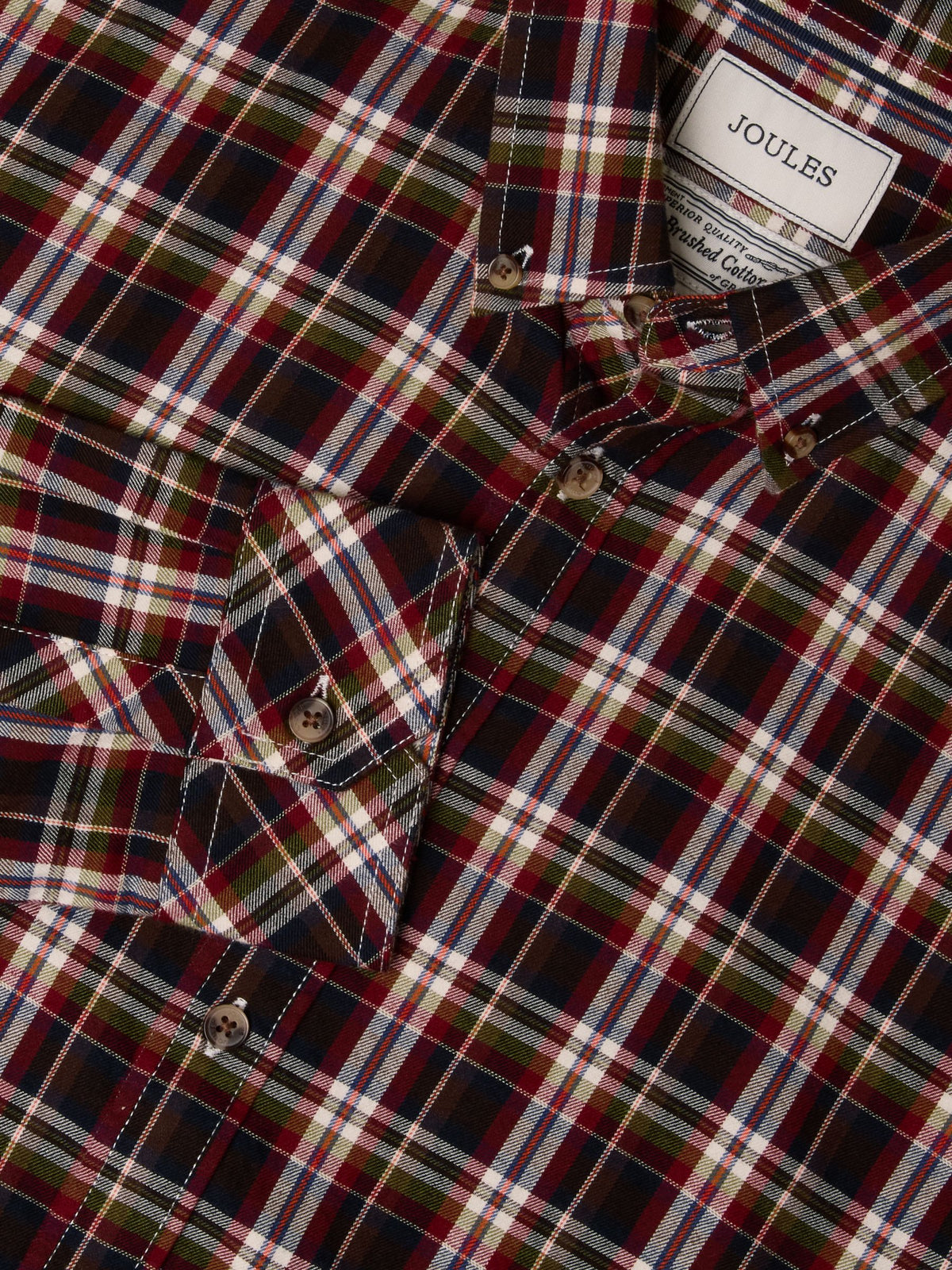 Burgundy Red Long leeve Brushed Flannel hirt