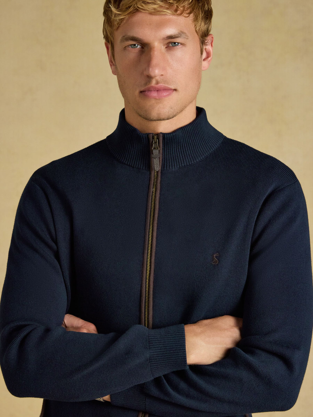 Hillside Navy Knitted Cardigan