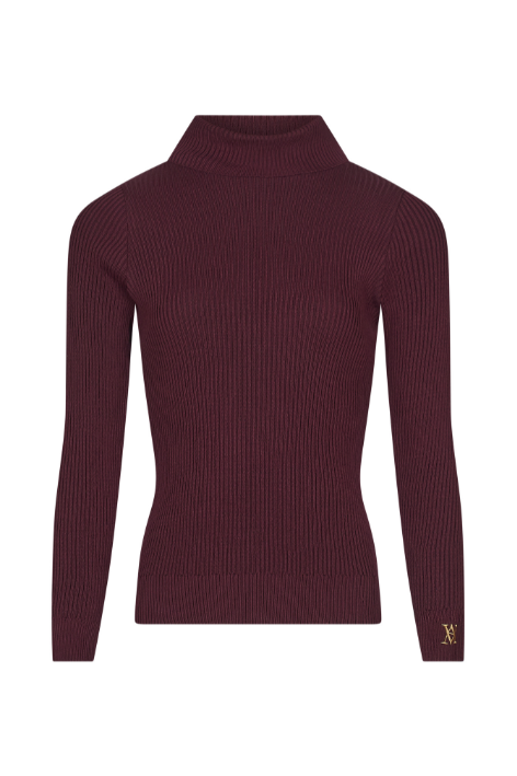 Elizabeth Roll Neck Maroon