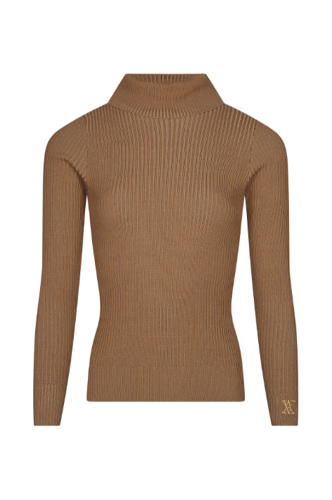 The Elizabeth Roll Neck Caramel