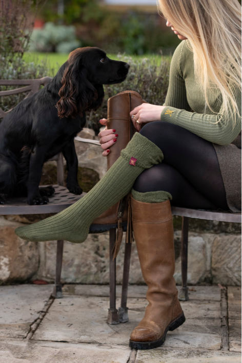VA Boots Socks Olive