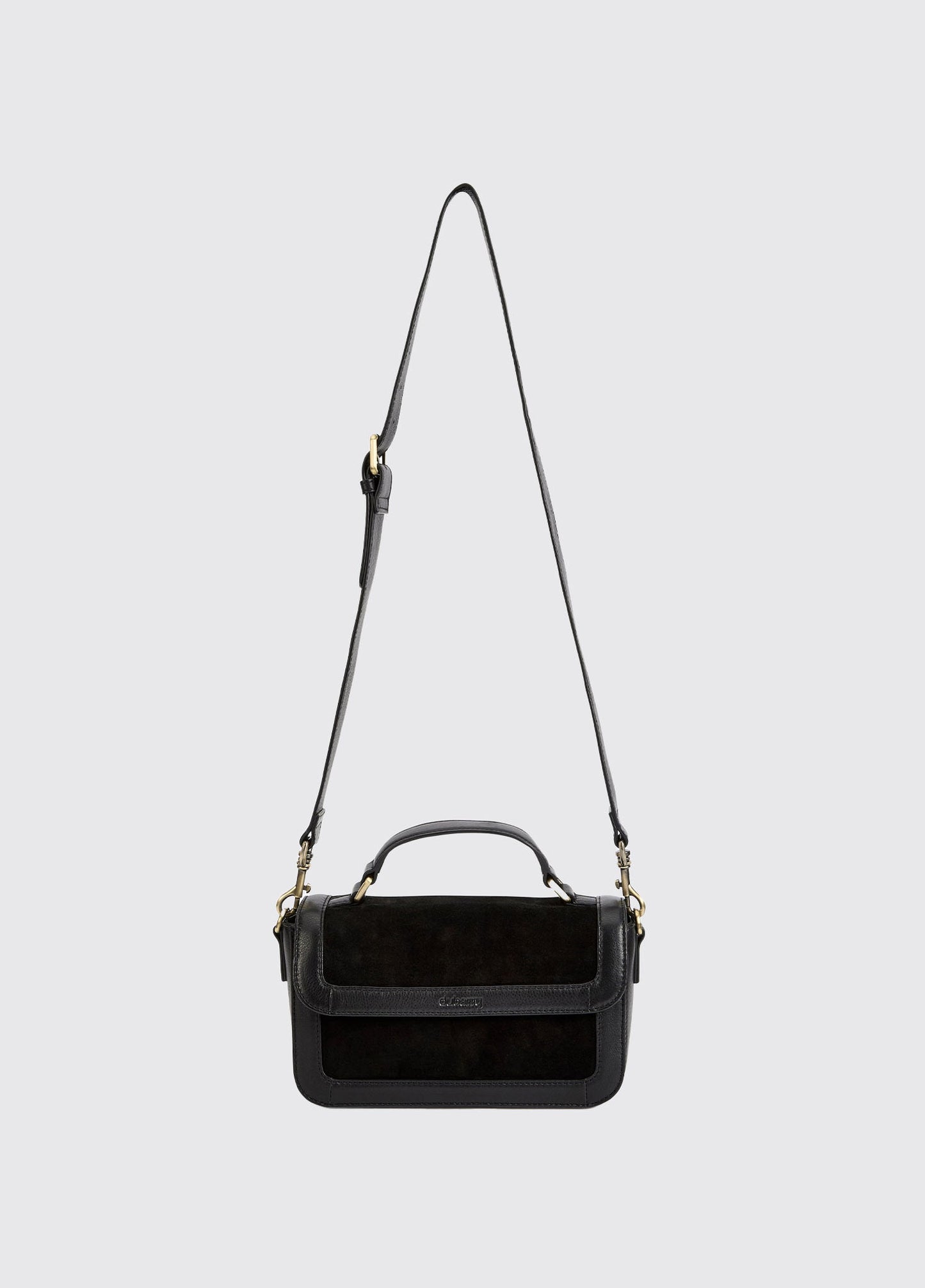 Eadestown Structured handbag in suede and leather - Black