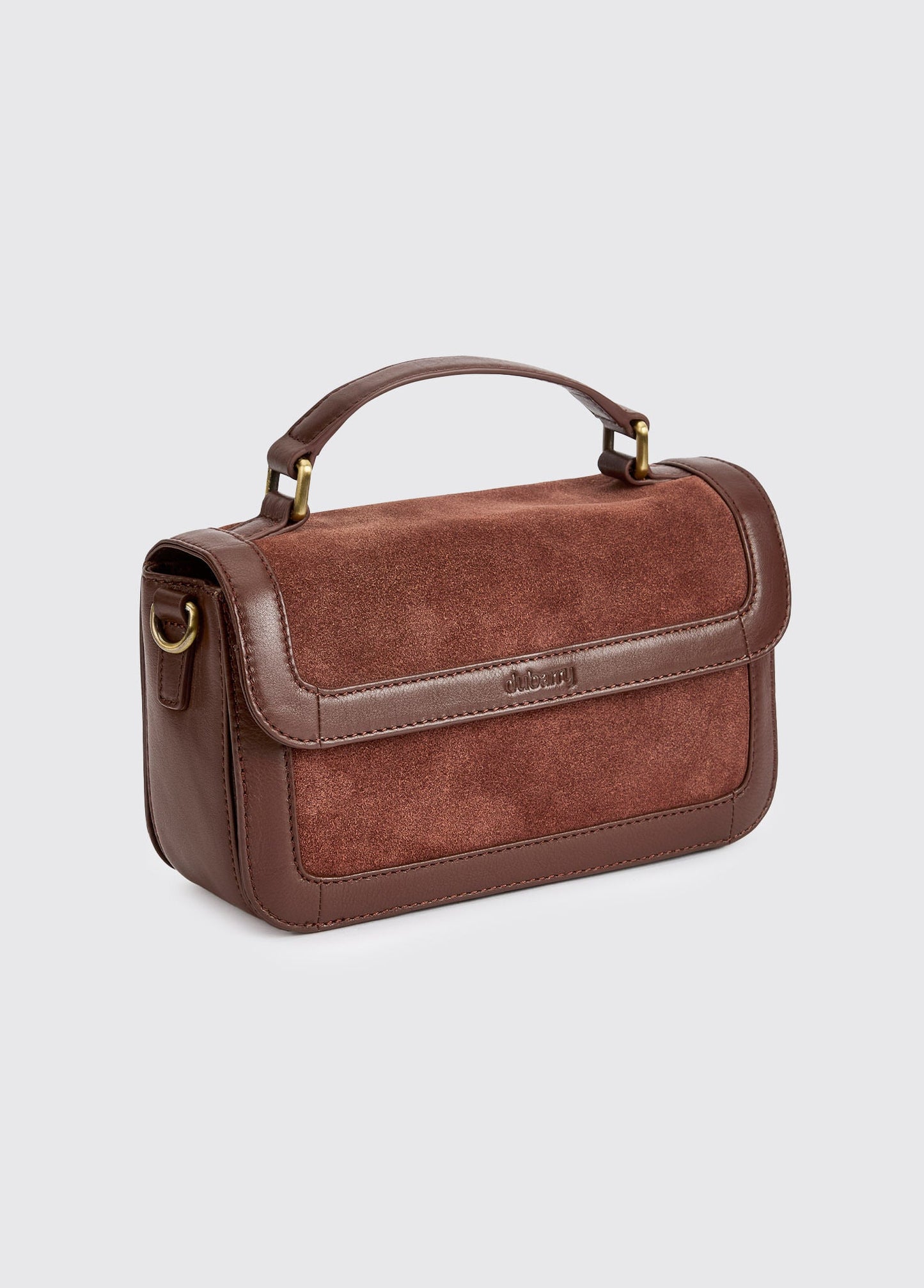 Eadestown Structured handbag in suede and leather - Cedar
