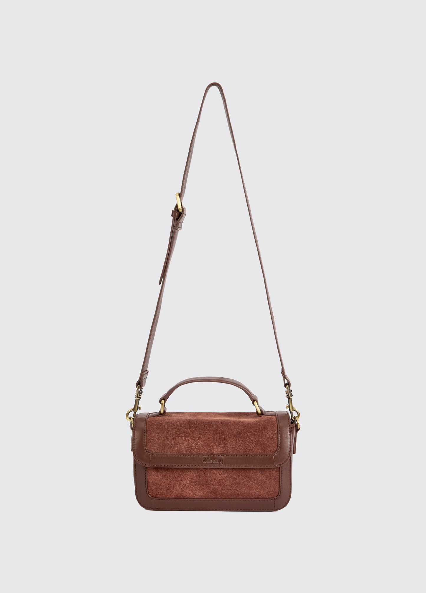 Eadestown Structured handbag in suede and leather - Cedar
