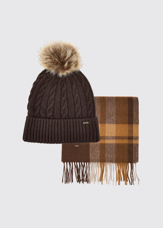 Foley Matching hat and scarf gift set - Indigo