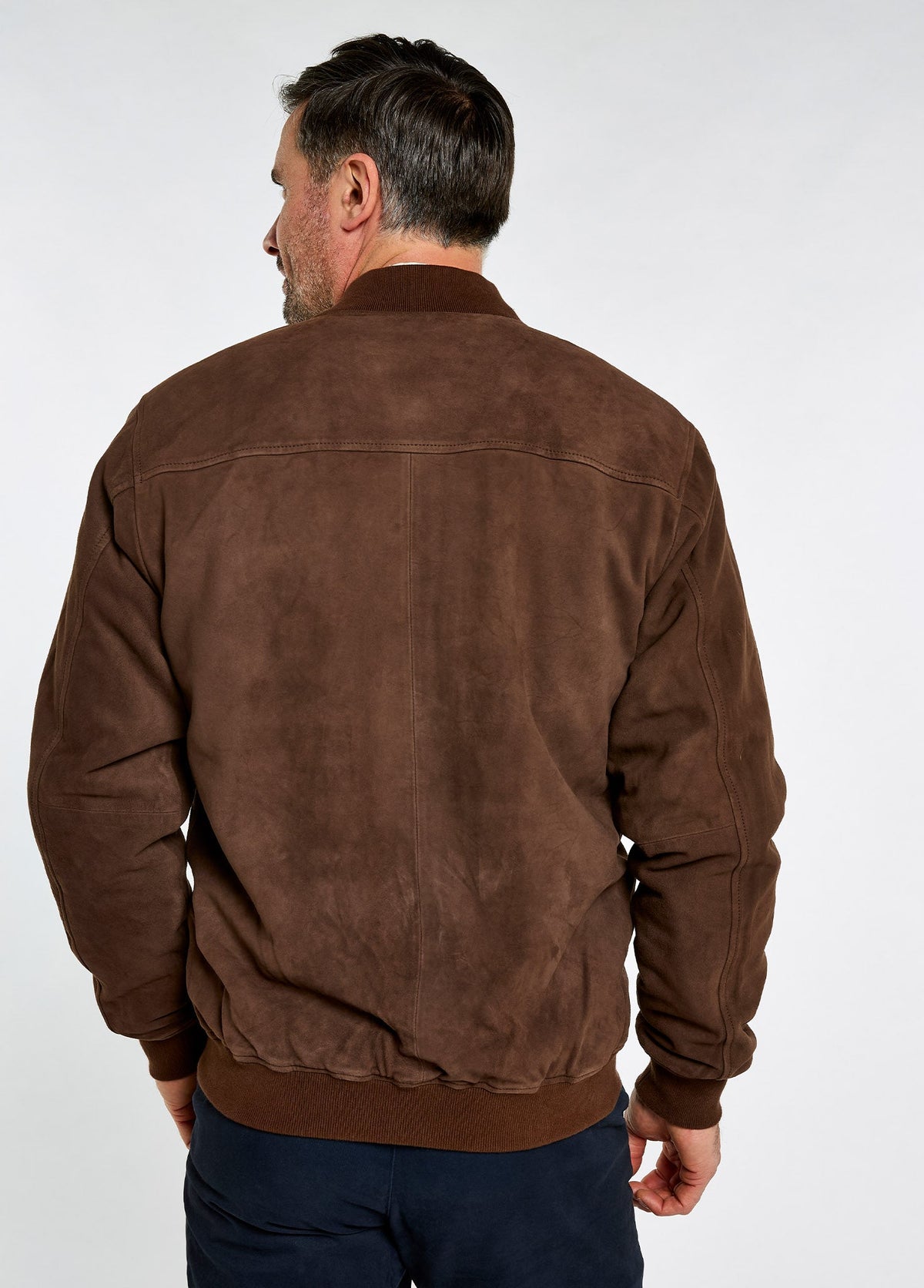Marblehill Mens Goat Suede Jacket - Walnut