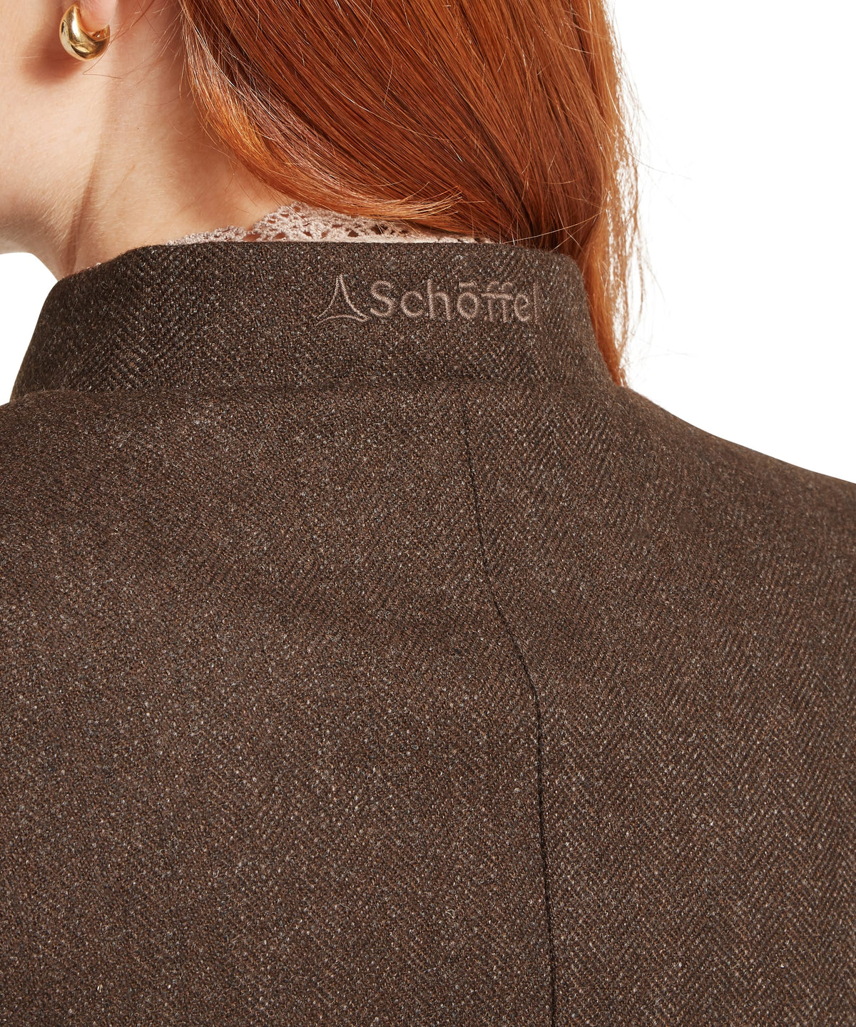 St Abbs Tweed Blazer - Chocolate Herringbone Tweed