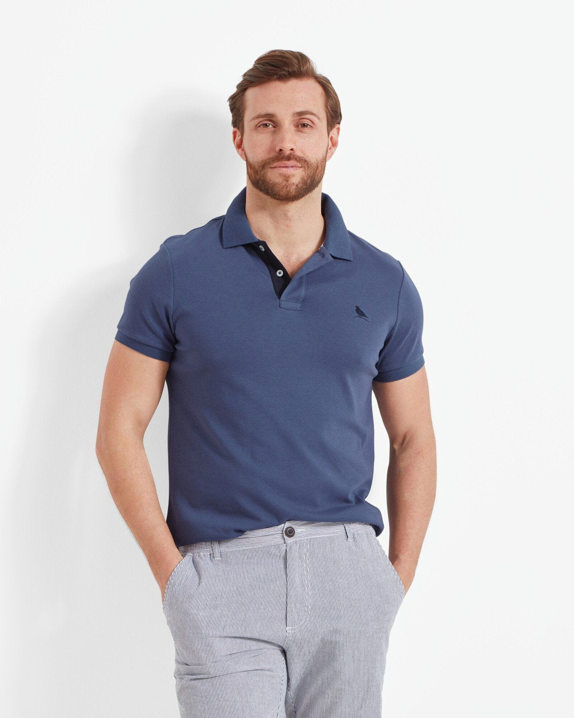 St Ives Jersey Polo Shirt French Navy