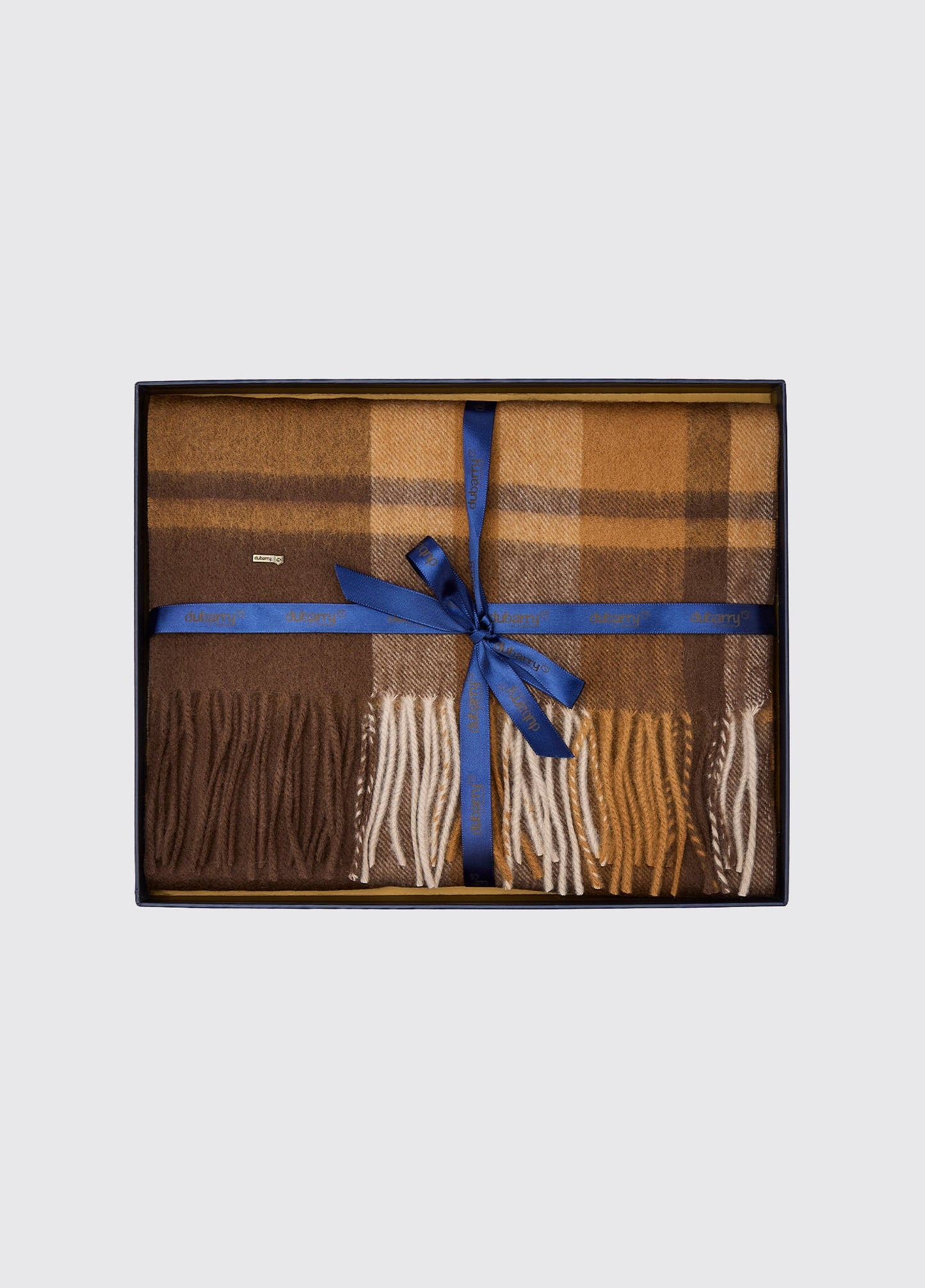 Kinvara Wool check scarf - Elk