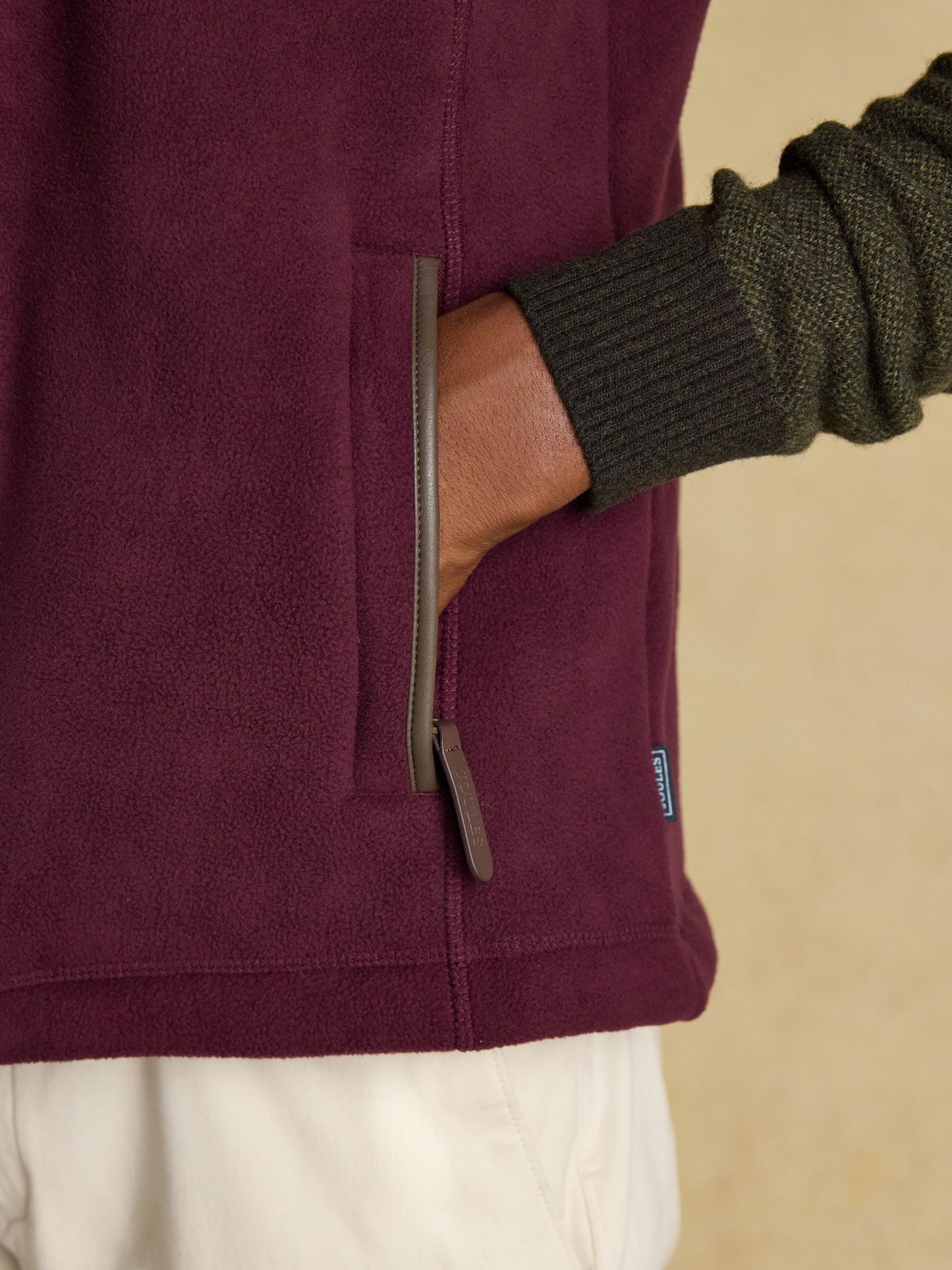 Heritage Fleece Burgundy Gilet Burgandy