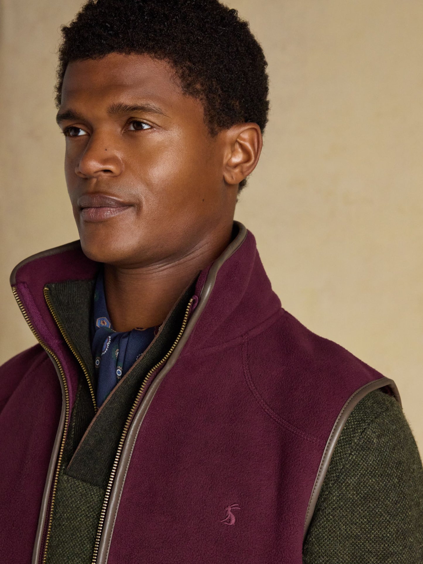 Heritage Fleece Burgundy Gilet Burgandy