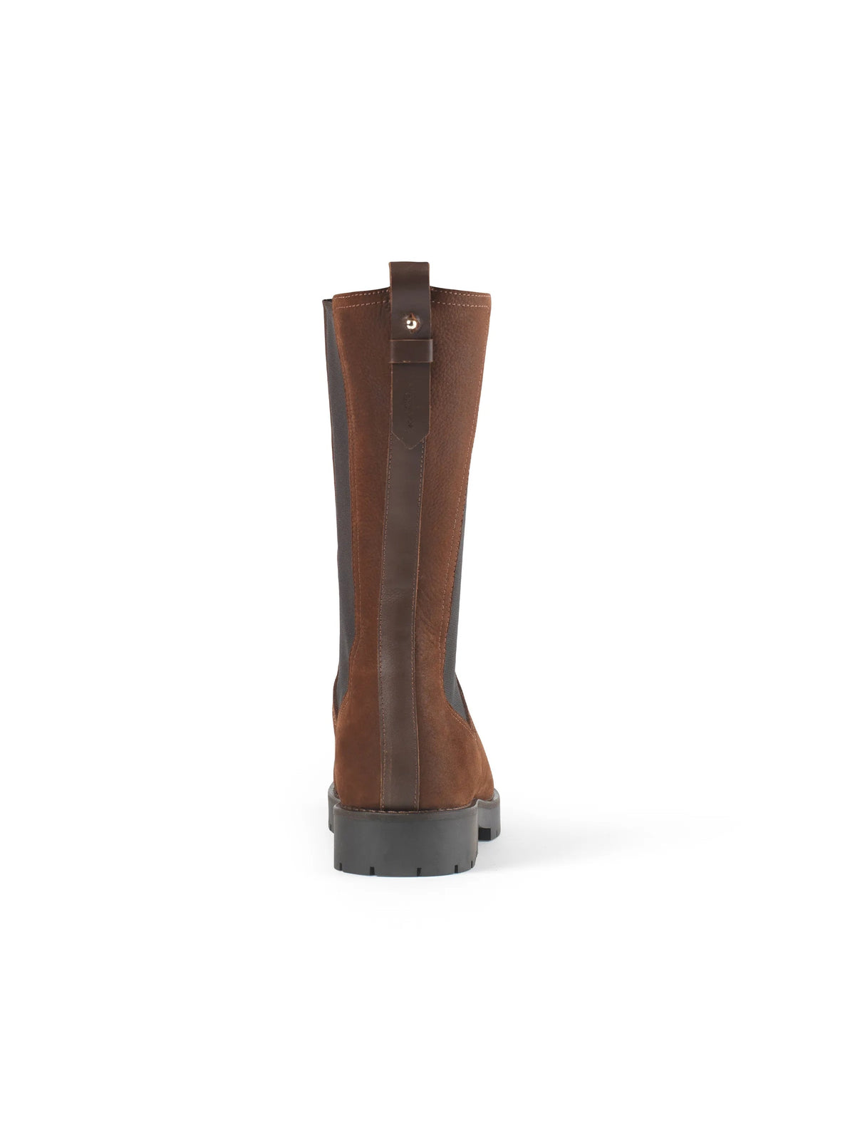 Boudica Chocolate nubuck Sheepskin mid calf boot