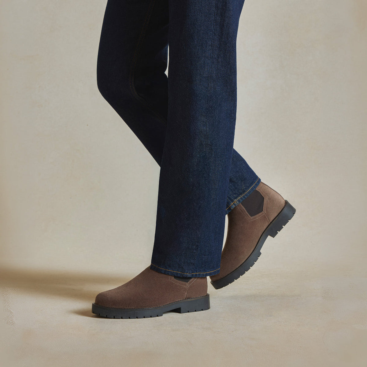 Boudica Deep taupe suede Ankle boot