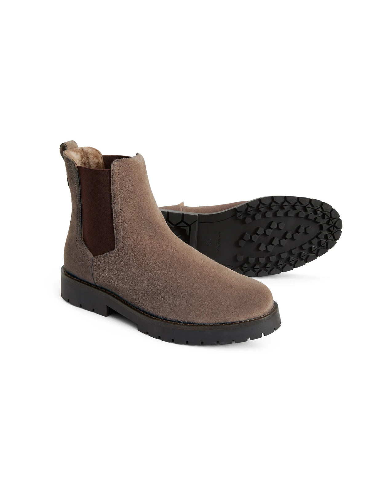 Boudica Deep taupe suede Ankle boot