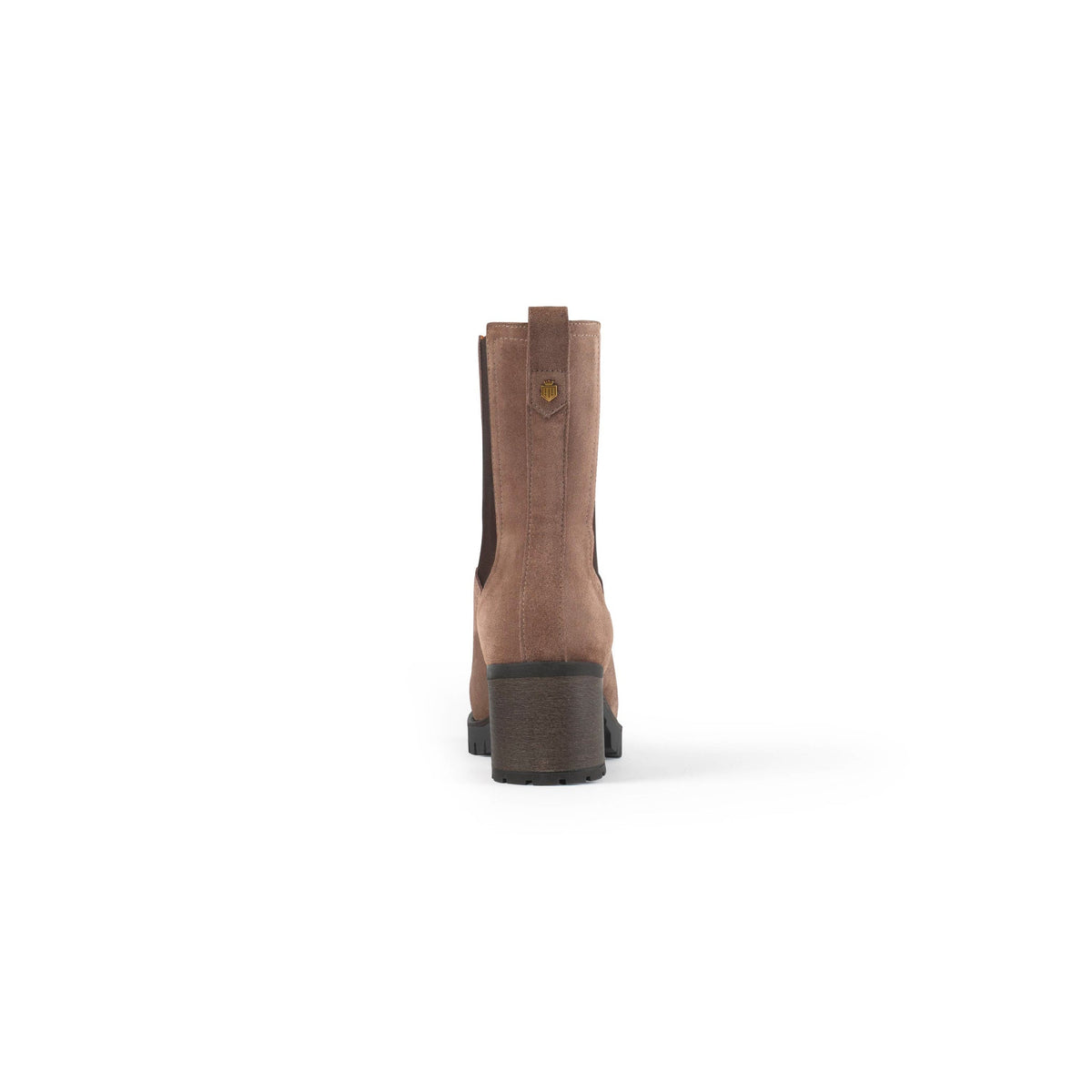 Stockists Exclusive Boudica Deep taupe suede Heeled Ankle Boots