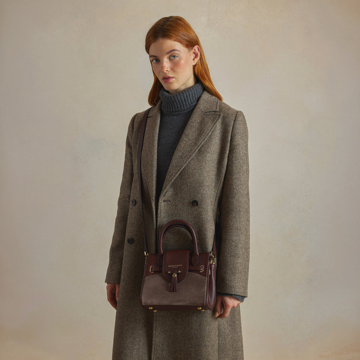 Stockist Exclusive Windsor Deep taupe & port leather
