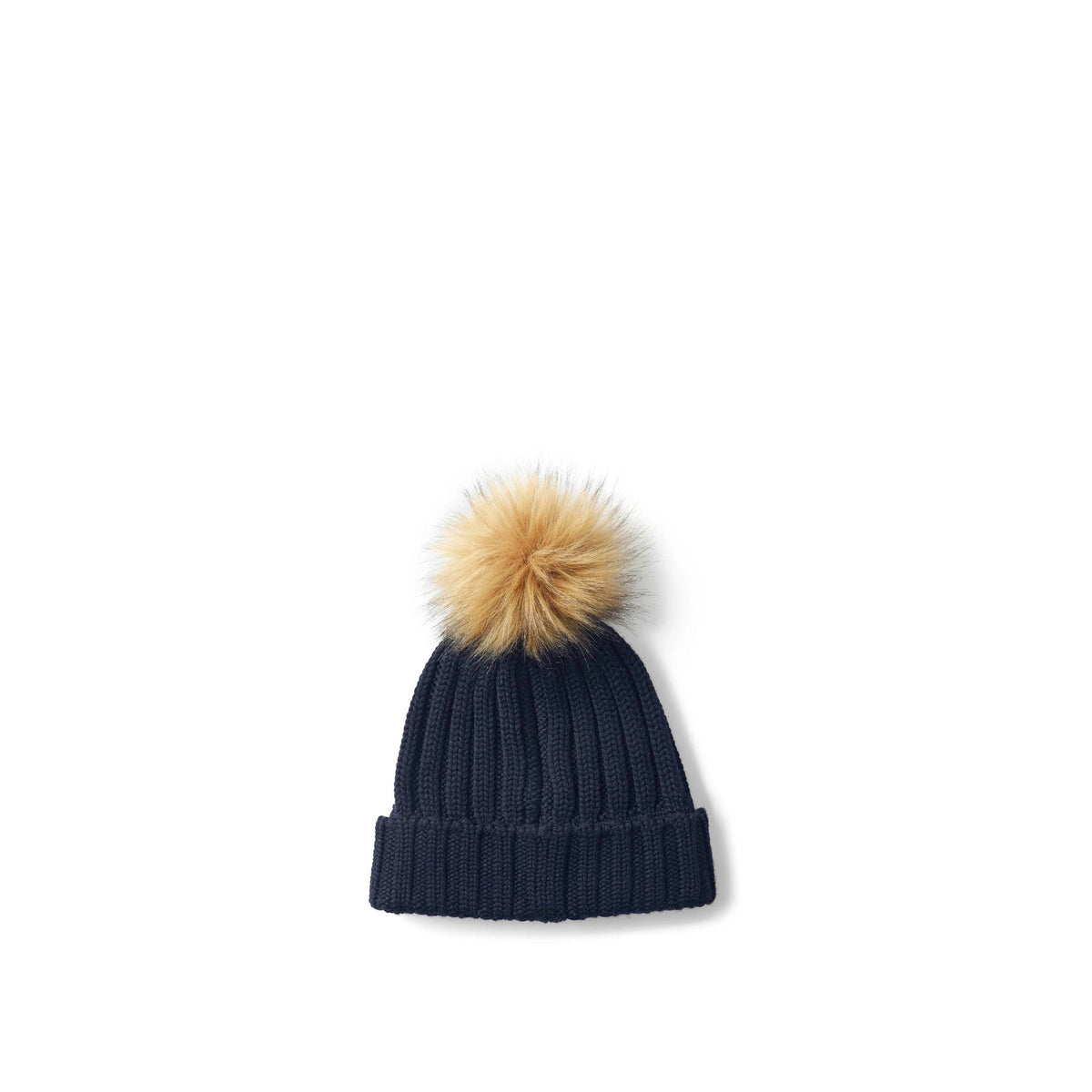 Signature Bobble Hat Navy wool Bobble hat