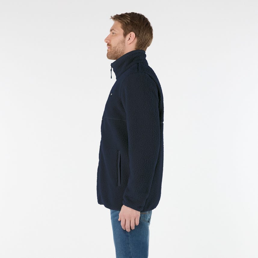 Cove Deep Pile Fleece Jacket Navy