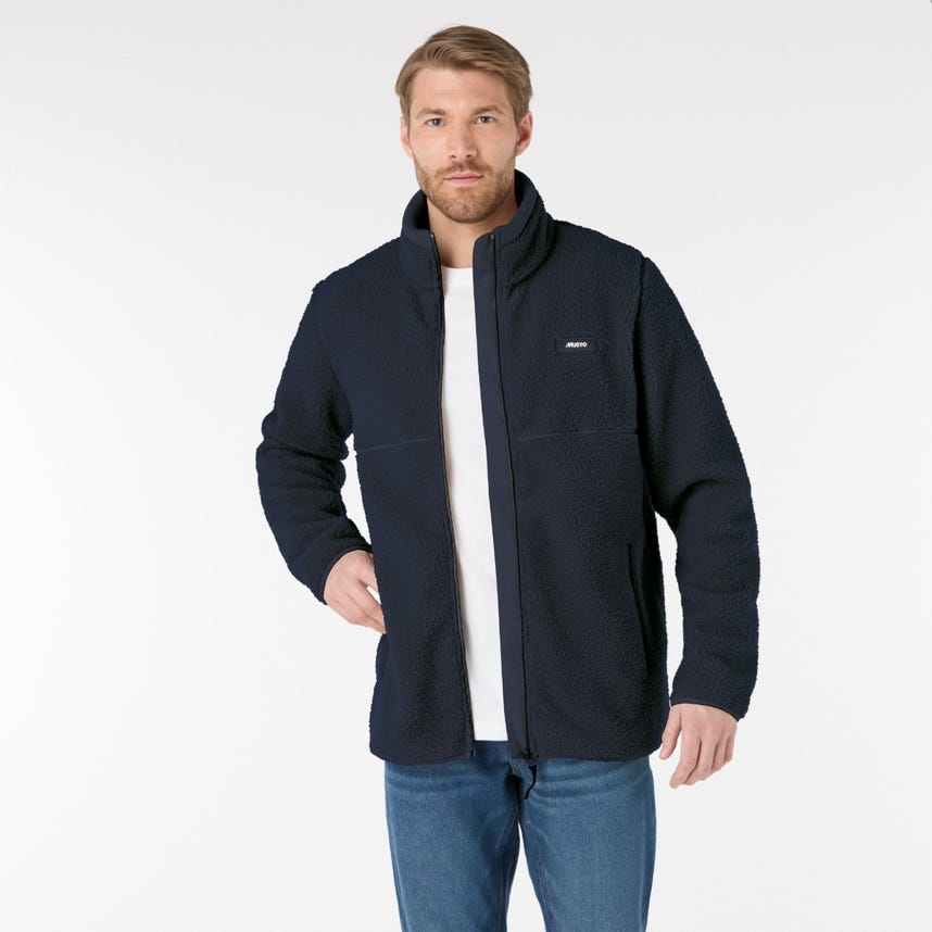 Cove Deep Pile Fleece Jacket Navy