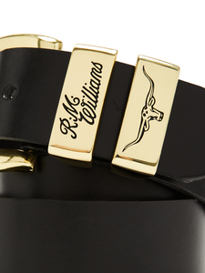 1 1/2” 3 Piece Solid Hide Belt Black