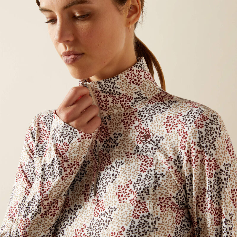 Lowell 3.0 1/4 Zip Baselayer Leafy Print