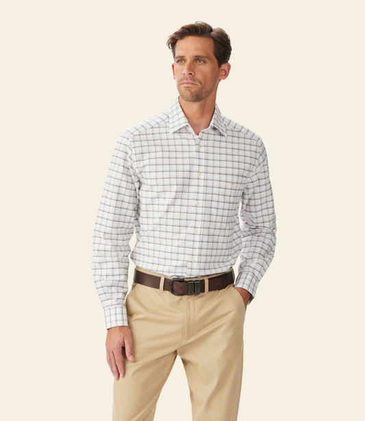 Undara classic Oxford shirt white blue sand