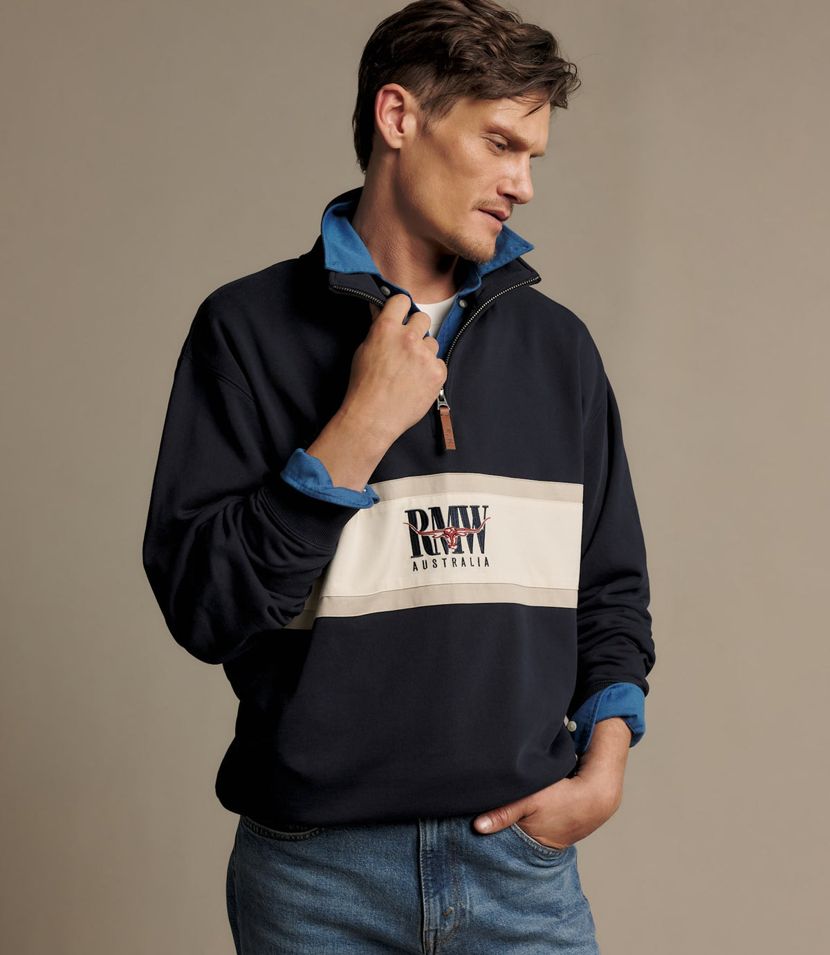 Classic RMW 1/4 Zip Navy