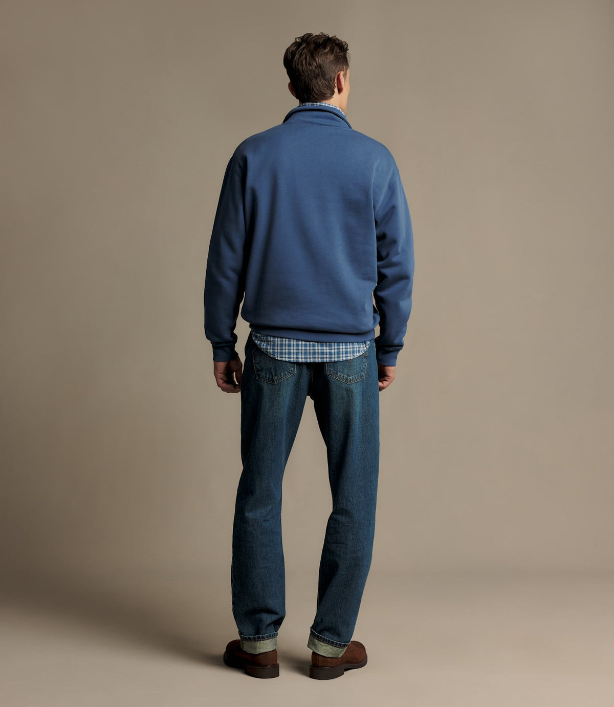 Mulyungarie 1/4 Zip Sweatshirt Mid Blue