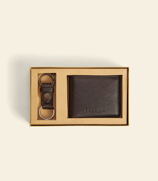 Wallet & Keyring Gift Set Chestnut