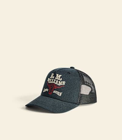 Longhorn Trucker Cap Black Wash