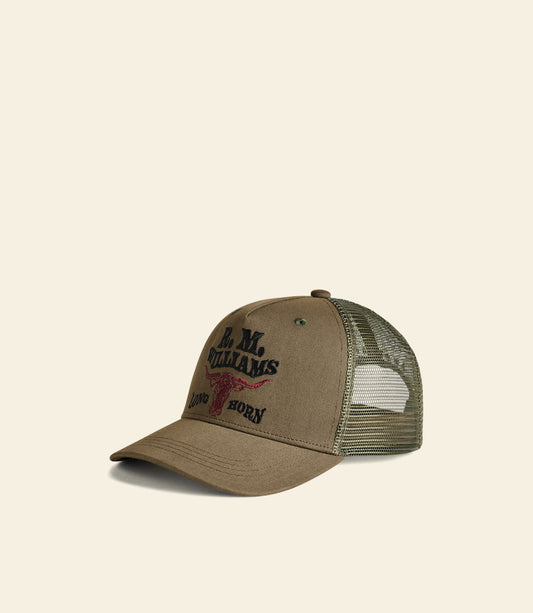 Longhorn Trucker Cap Dark Olive