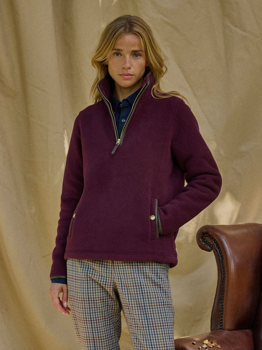 Heritage Burgundy Quarter Zip Fleece