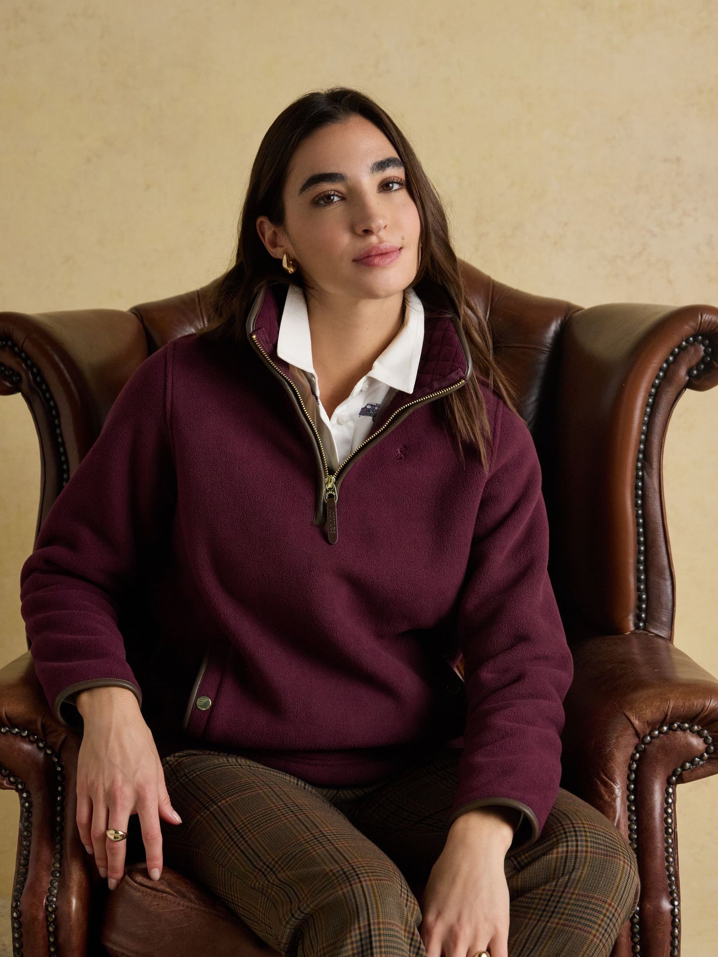 Heritage Burgundy Quarter Zip Fleece