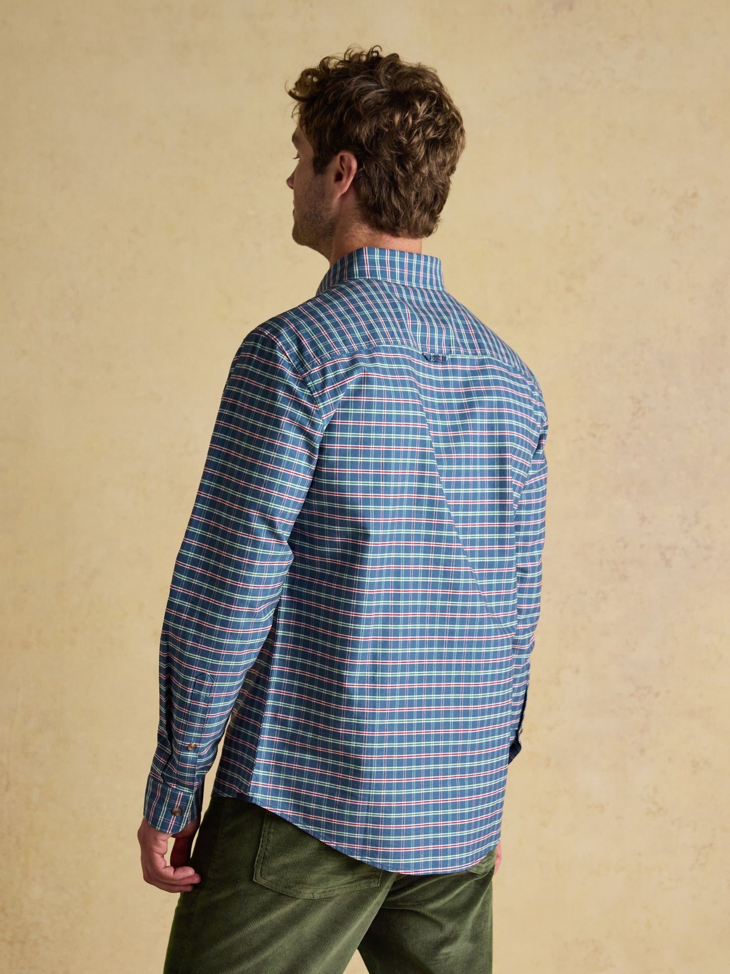 Oxford Classic Fit Blue Check Long Sleeve Cotton