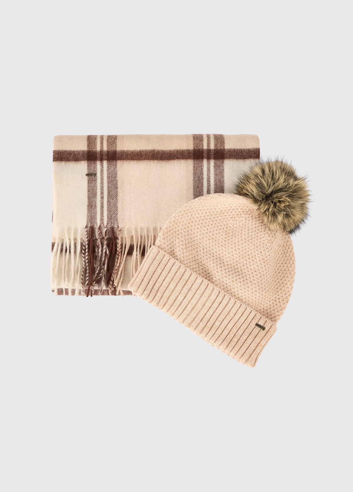 Newbawn Hat And Scarf Gift Set Oat