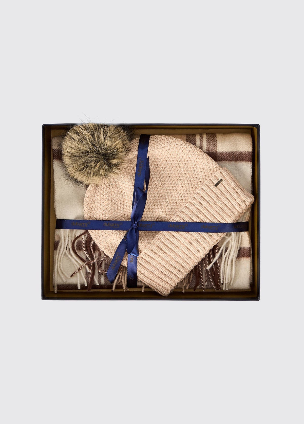 Newbawn Hat And Scarf Gift Set Oat