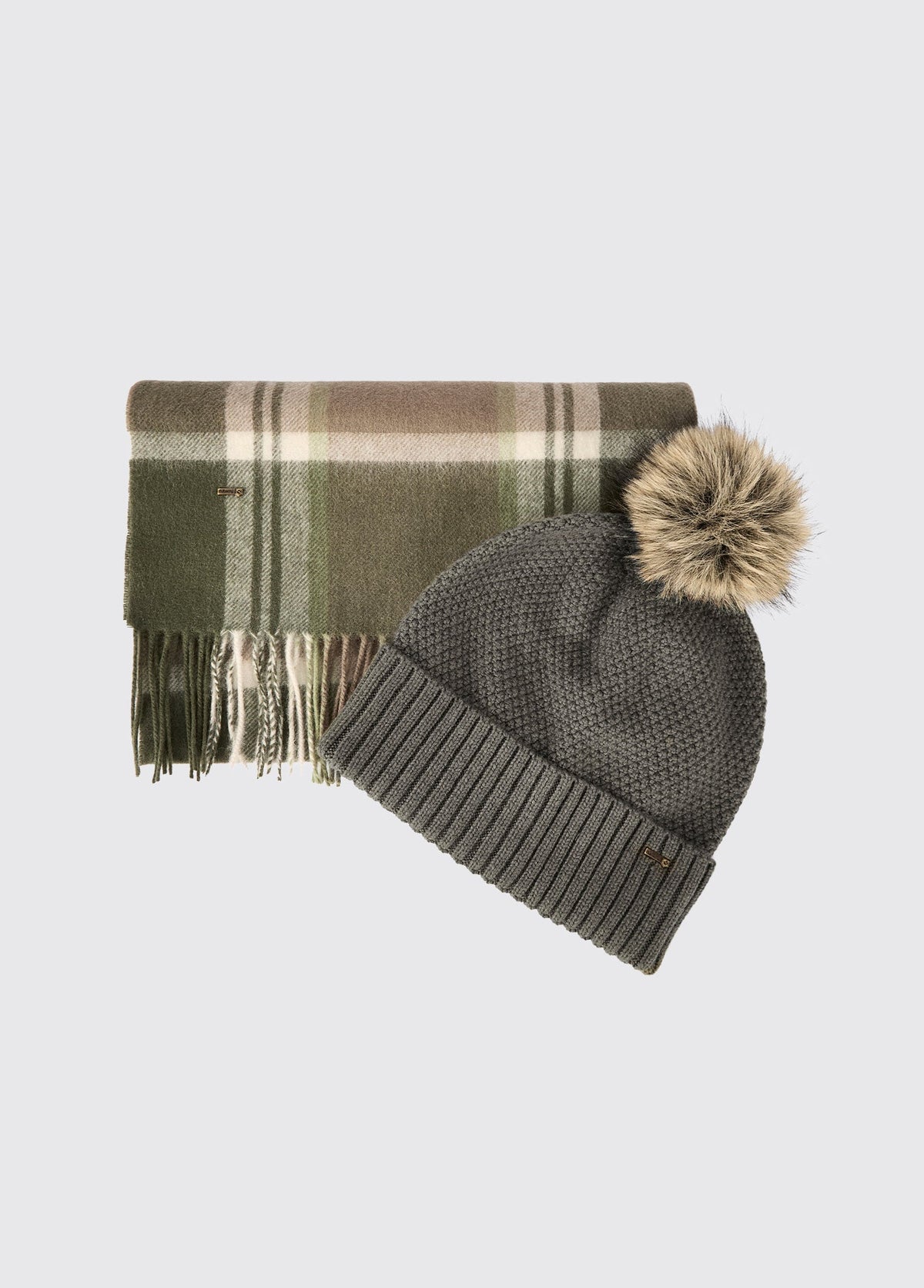 Newbawn Hat And Scarf Gift Set Dusky Green