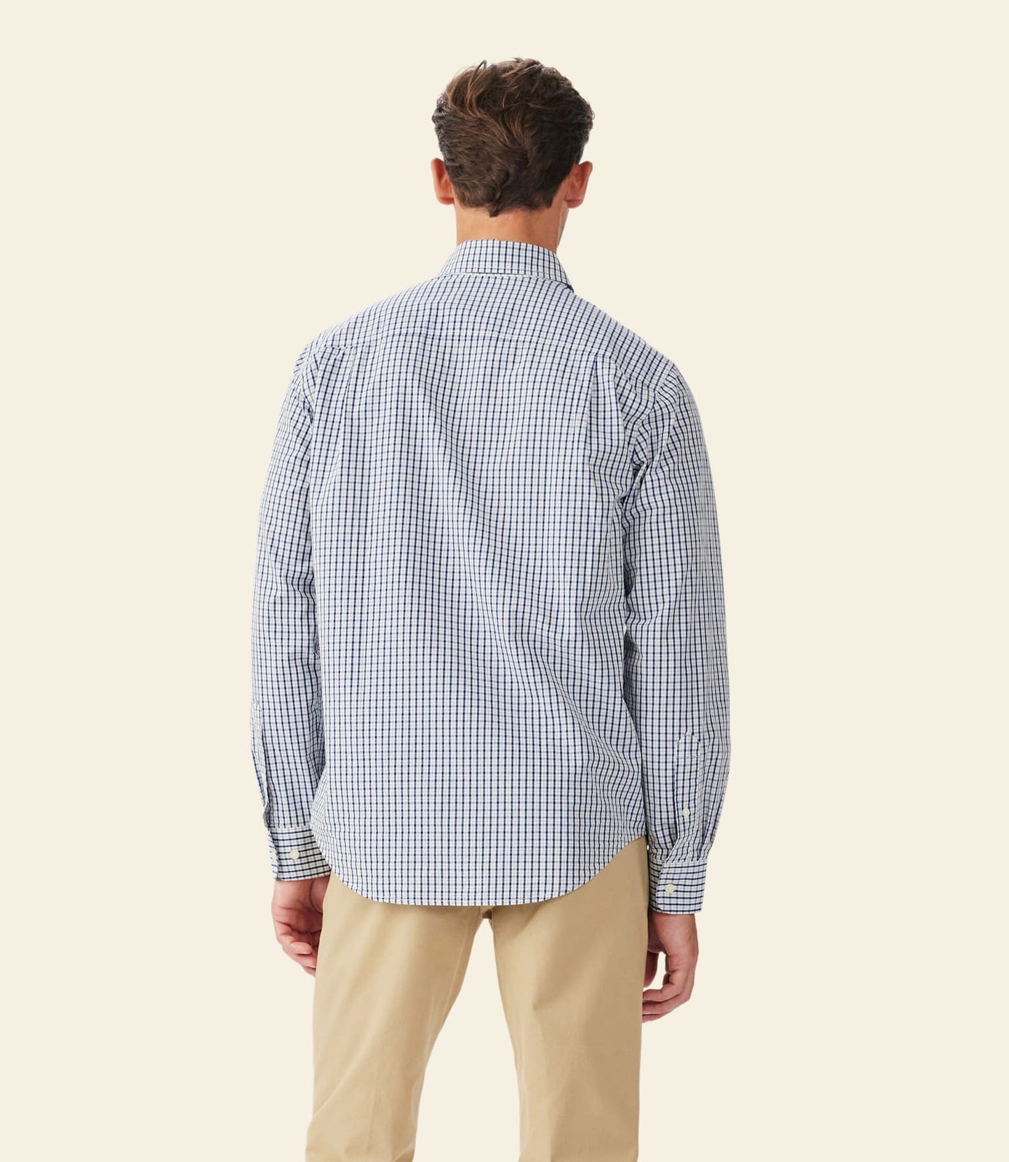 Augusta classic poplin shirt white blue