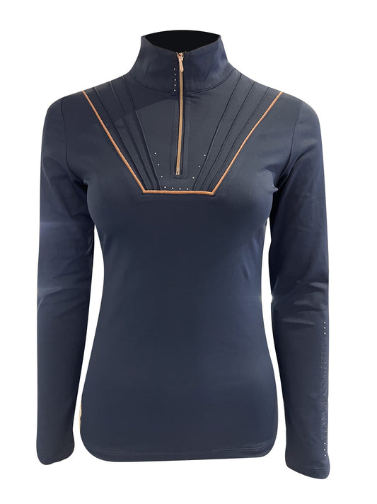 Maya Navy Pleated Base Layer