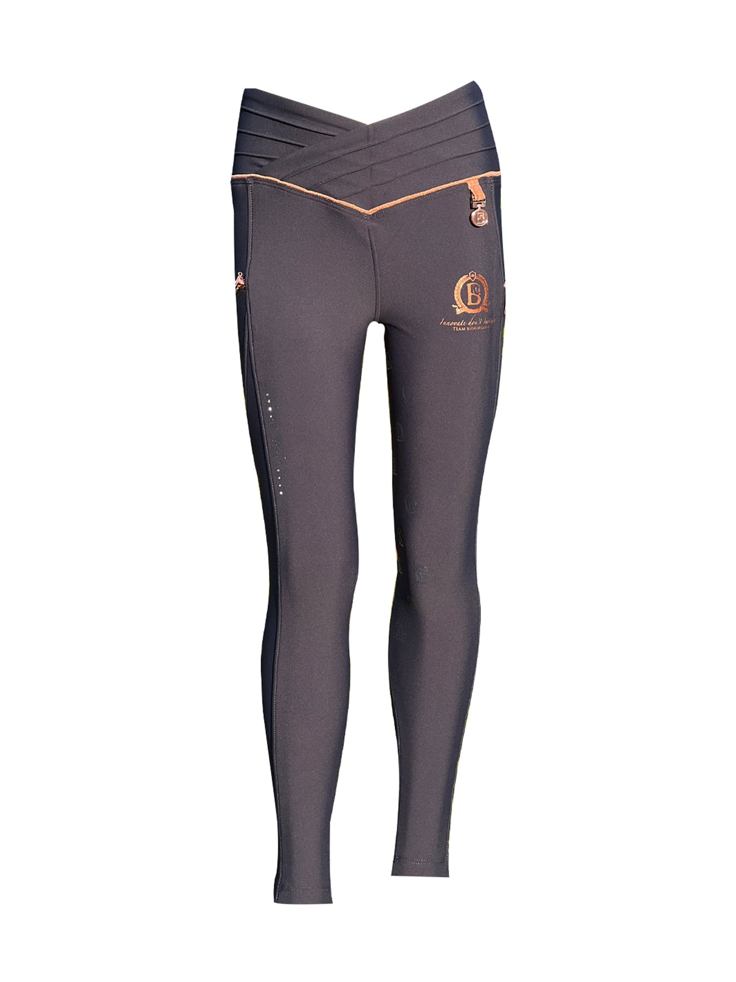Maya Ultra High Pleated Navy Leggings