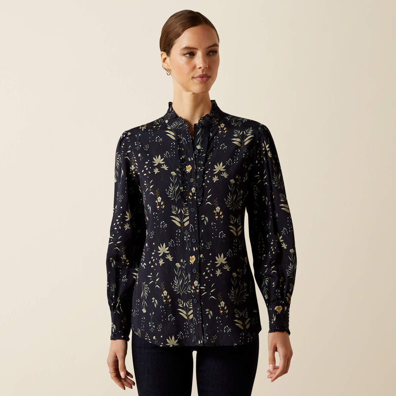 Cricklade Blouse Navy Floral Print