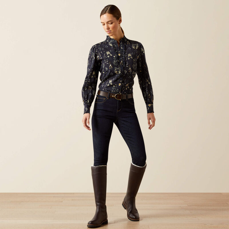 Cricklade Blouse Navy Floral Print
