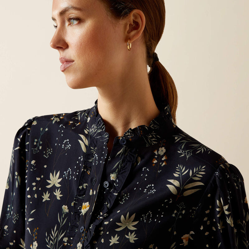 Cricklade Blouse Navy Floral Print