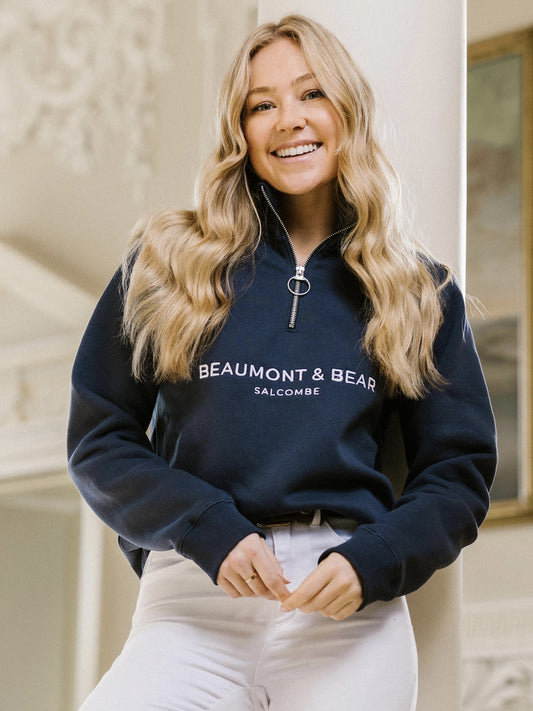 Kingswear Unisex Quarter Zip Navy