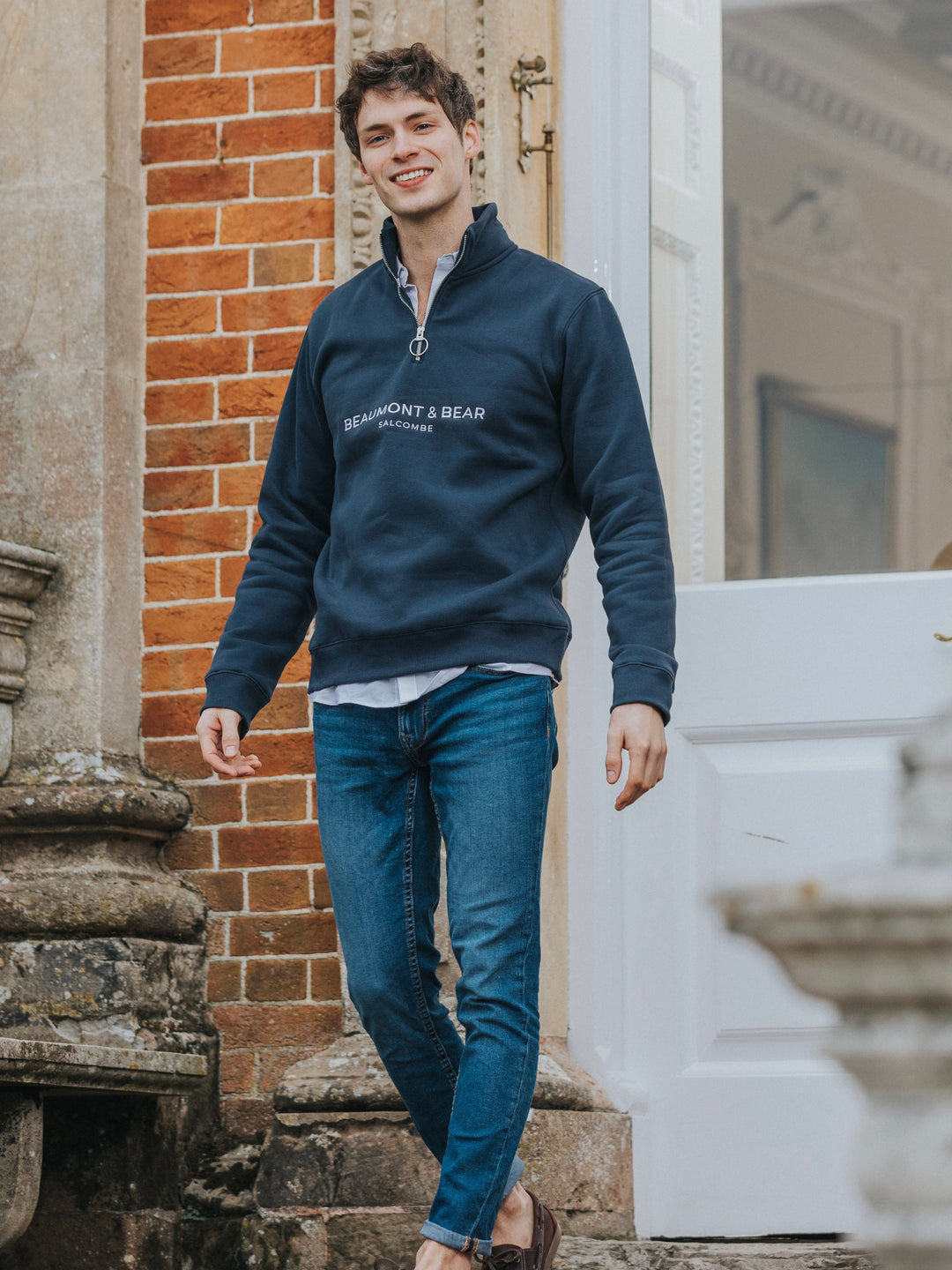 Kingswear Unisex Quarter Zip Navy