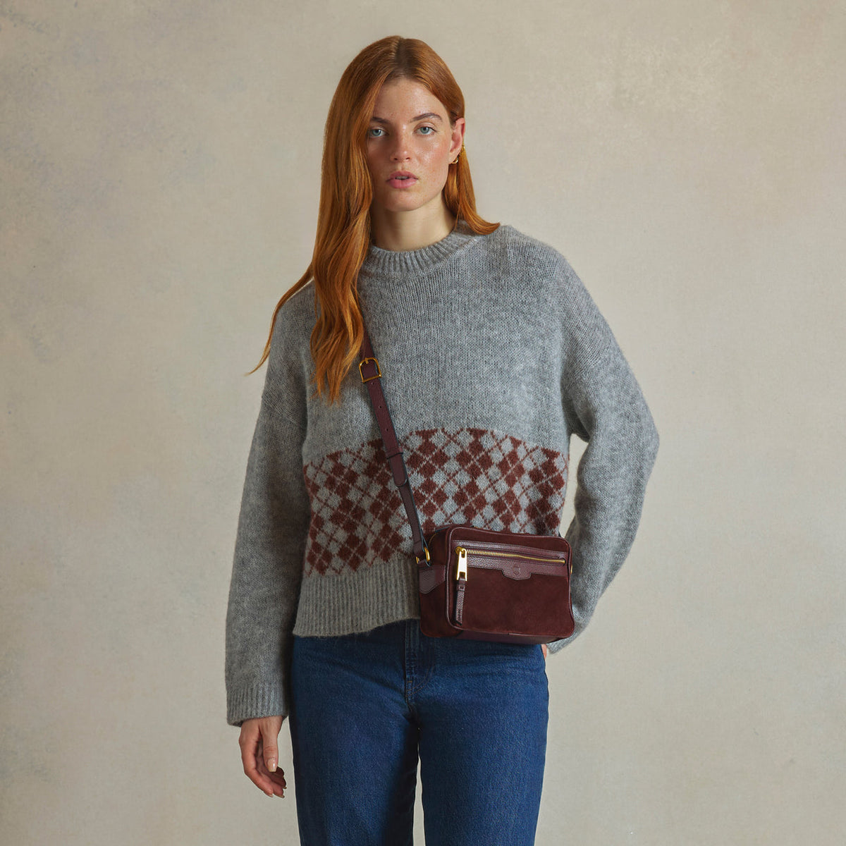 Fulham Port suede  Crossbody bag
