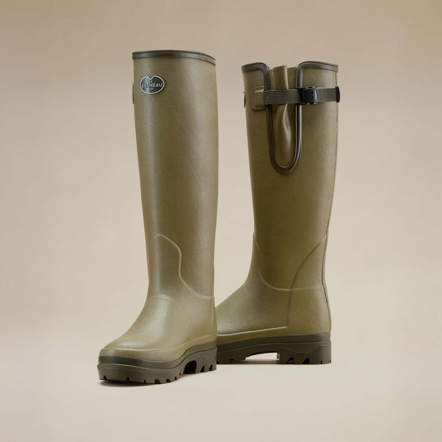 Women’s Vierzonord Neoprene Blue Lined Wellington Iconic Green